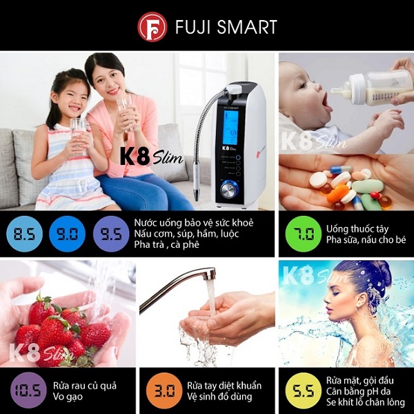 ứng dụng độ pH tạo nên từ Fuji Smart K8 Slim